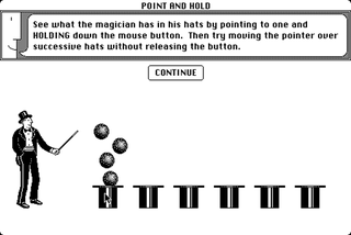 Illustration for article titled Here's How a 1984 Macintosh Tutorial Taught People to Use a Mouse